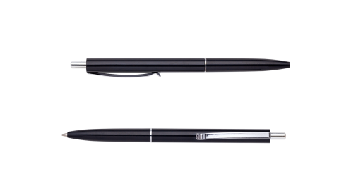 Ручка кулькова BUROMAX COLOR, L2U чорний корпус, сині чорнила (BM.8239-01)